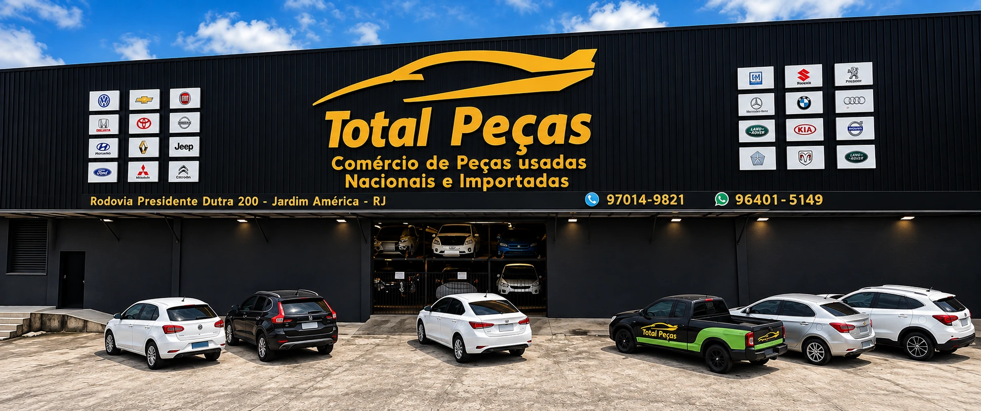 Fachada da loja Total Peças na Rodovia Presidente Dutra Rio de Janeiro